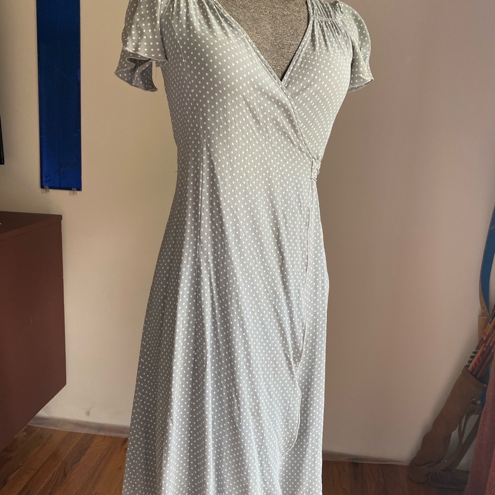 Loco Lindo Polka Dot Wrap Dress - size Small